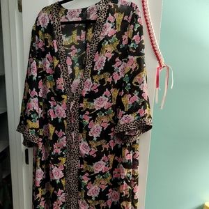 Torrid kimono leopard print
